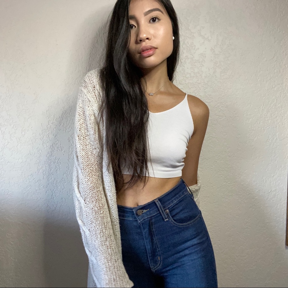 White Knit Cardigan